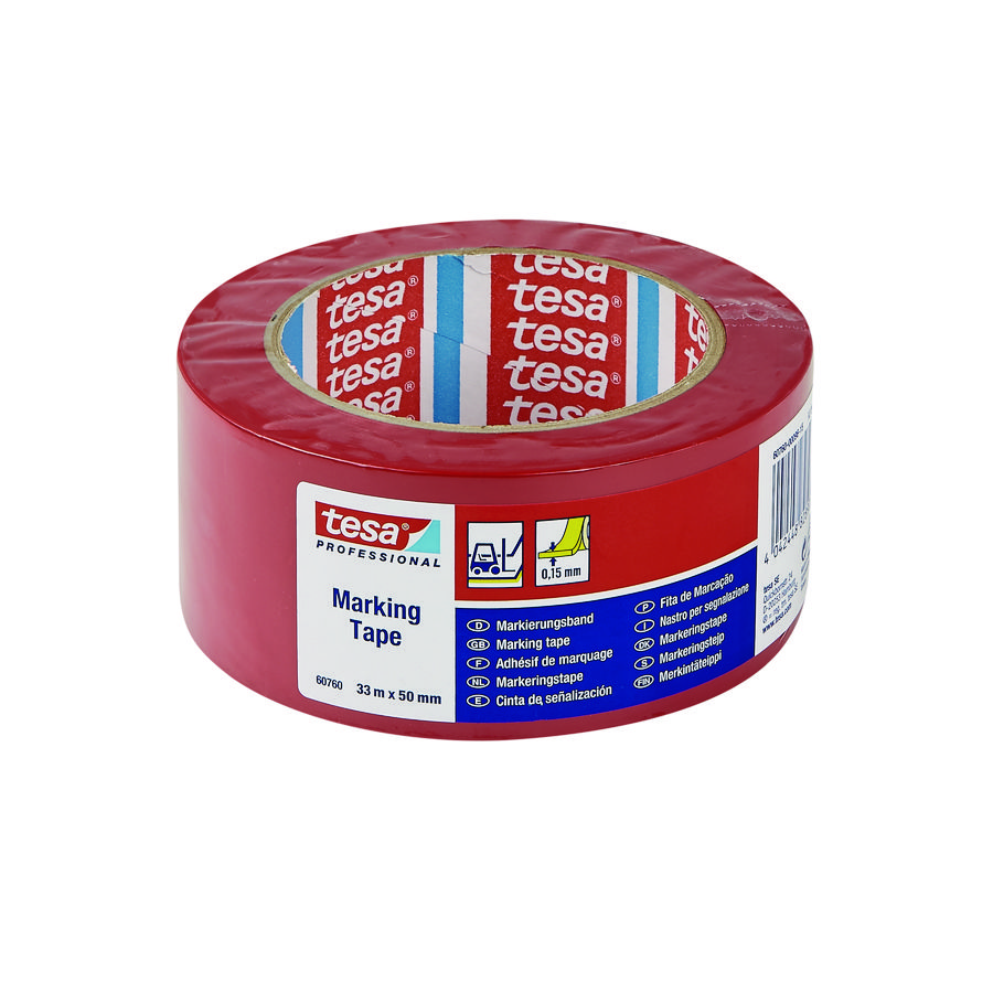 Rol a 33mtr. montage-/reparatietape pvc 33mm voor geïsoleerde leidingen rood VVE=6