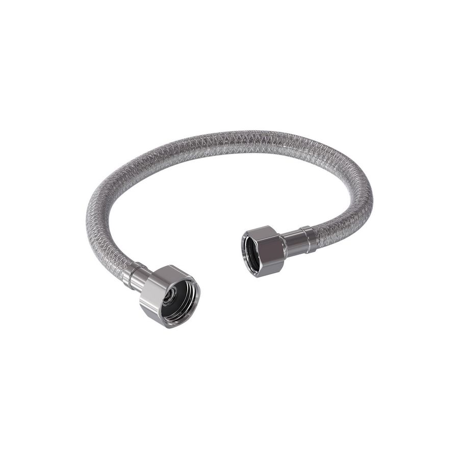 Flex. aansluitslang 1/2"x3/8" 30cm chroom MAY