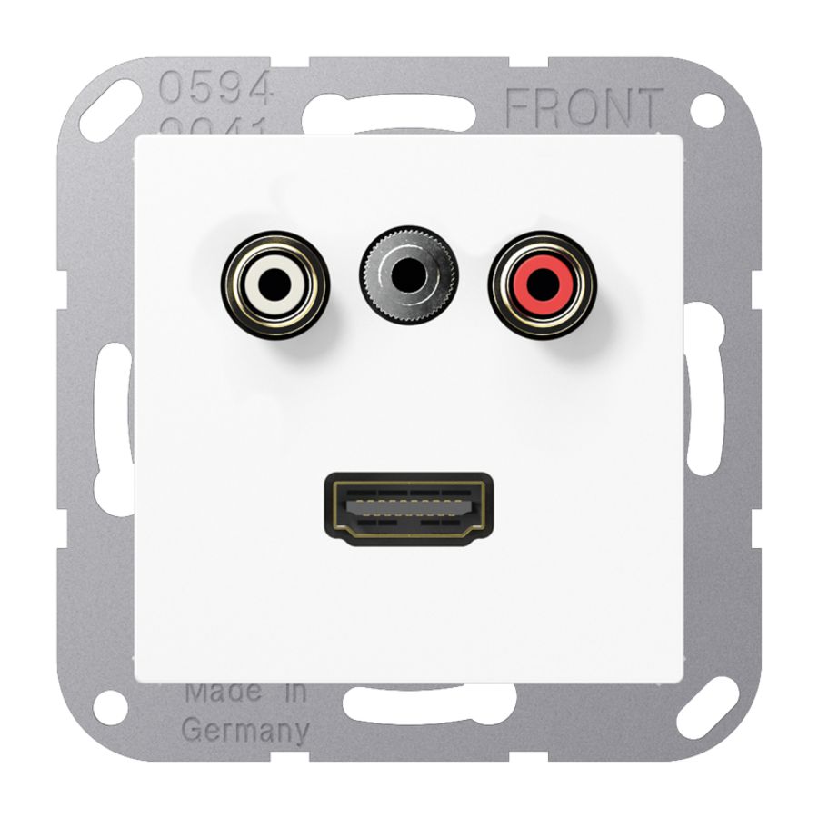 Afdekking AS500 a.wit Audio/Jack/HDMI