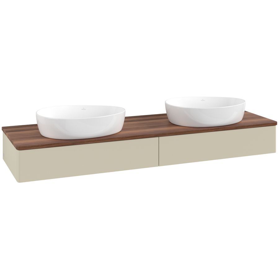 Wastafelonderkast Antao 1600x190x500mm S.Grey Matt Lacquer K17012HJ