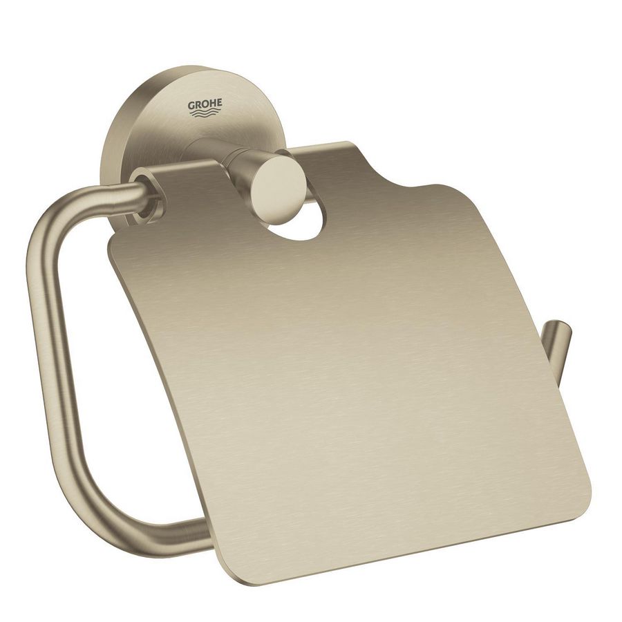 Essentials closetrolhouder nickel geborsteld met klep
