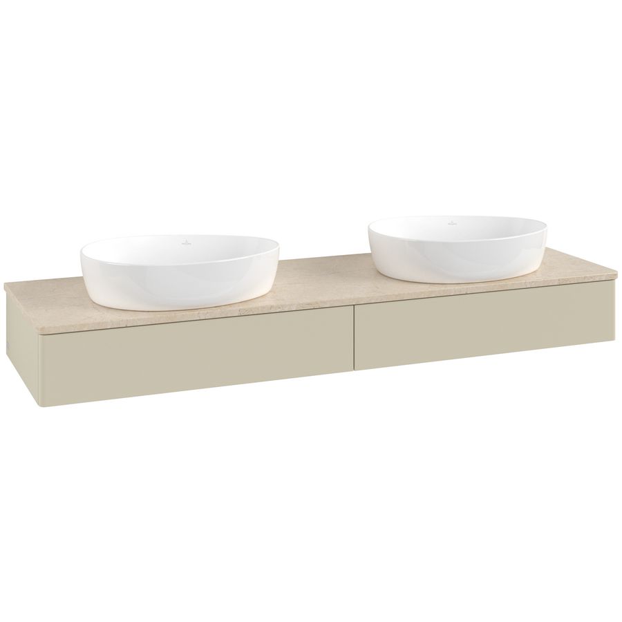 Wastafelonderkast Antao 1600x190x500mm S.Grey Matt Lacquer K17013HJ