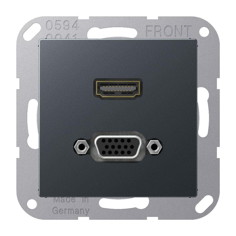 Afdekking A500 antraciet voor HDMI/VGA