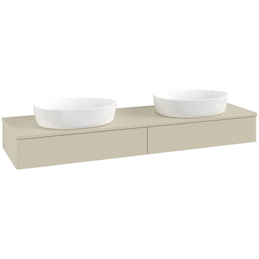 Wastafelonderkast Antao 1600x190x500mm S.Grey Matt Lacquer K17050HJ