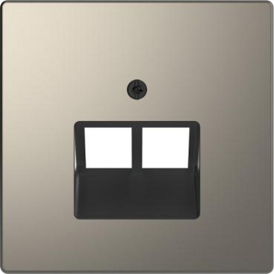 Centraalplaat RJ45 tweevoudig Nikkel metallic SysD