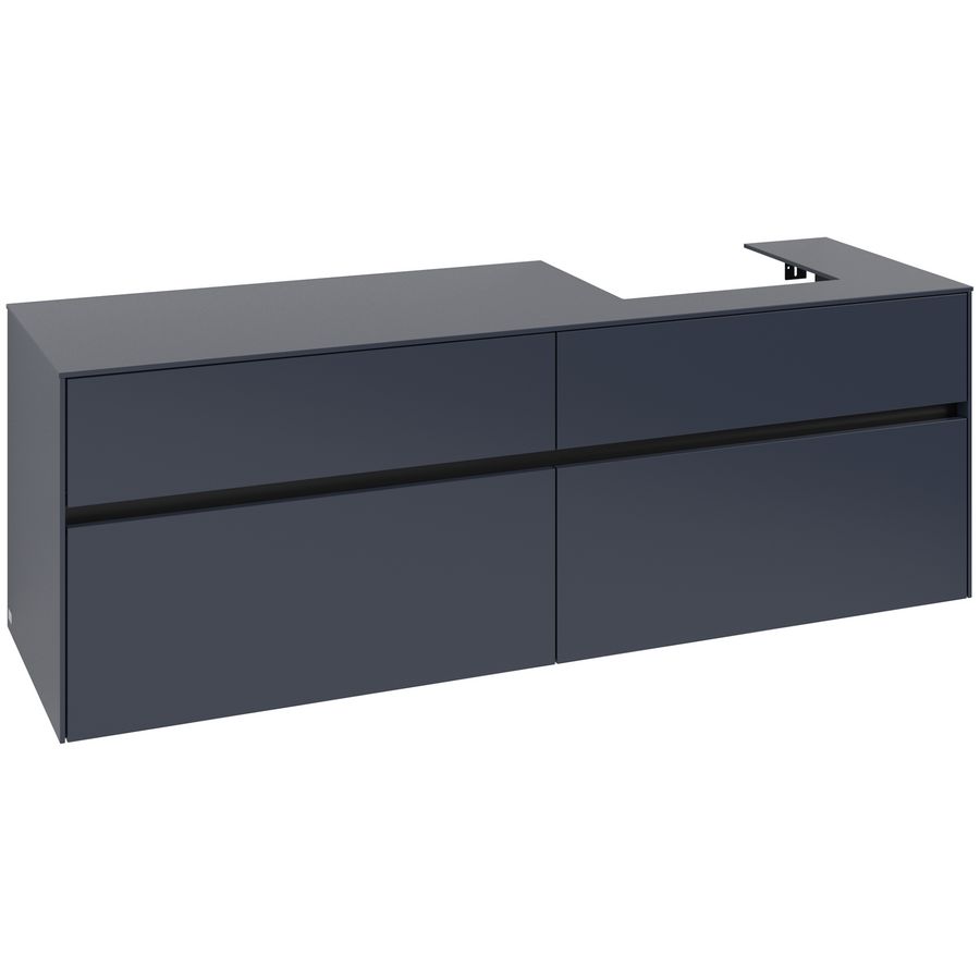 Wastafelonderkast Collaro 1600x548x500mm Marine Blue C07900VQ