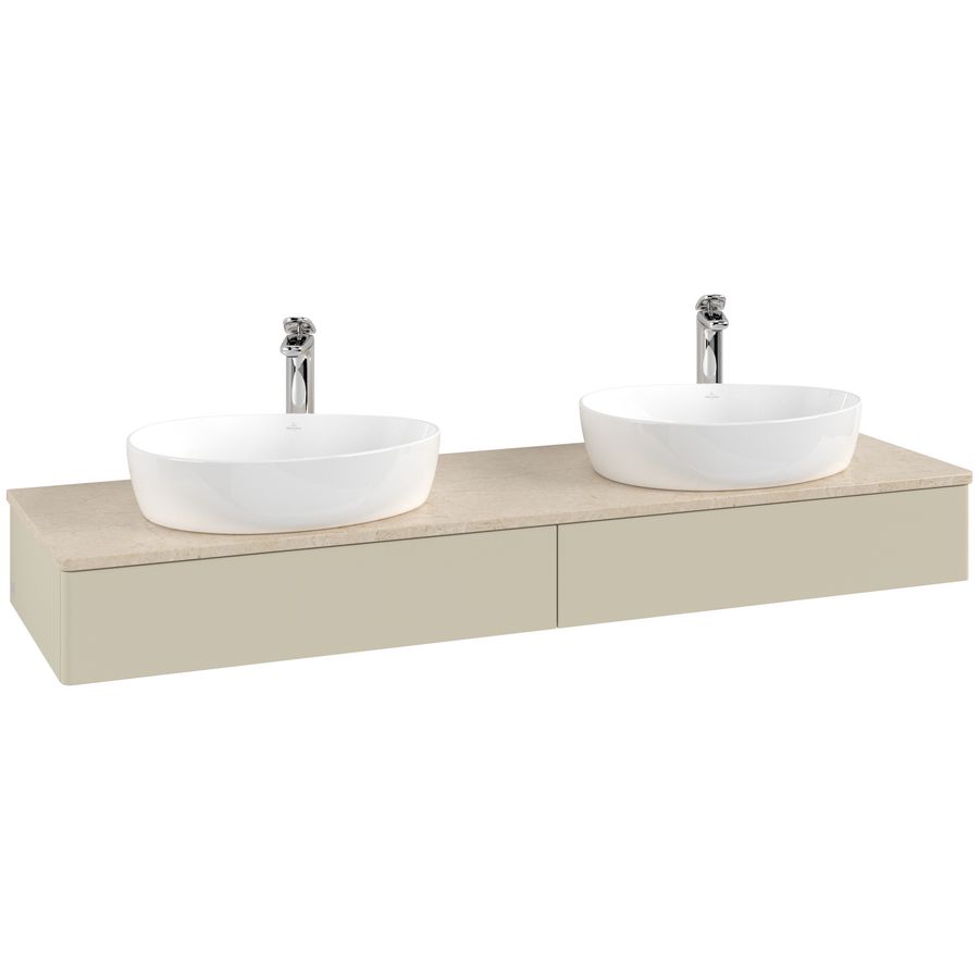 Wastafelonderkast Antao 1600x190x500mm S.Grey Matt Lacquer K17053HJ