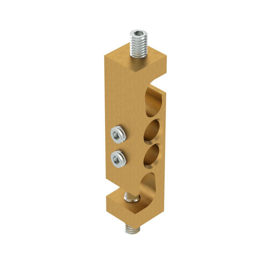 Aansluitklem voor geleider, 2-voudig 25mm² Messing VVE=10