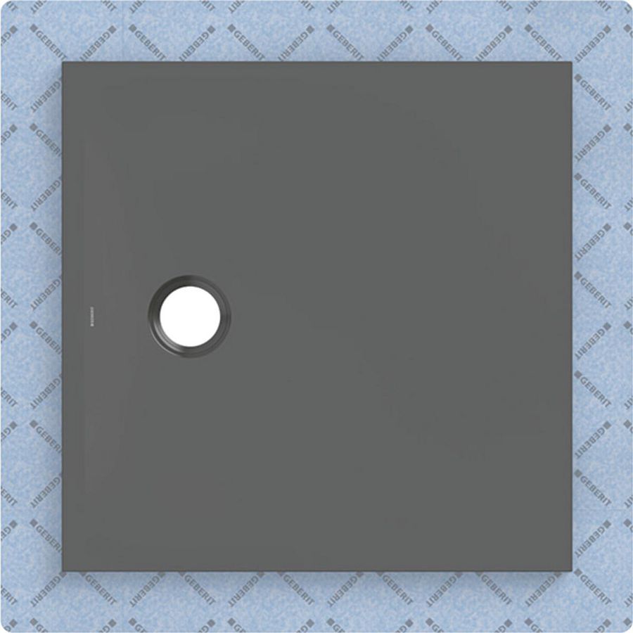 Douchevloer CleanFloor30 geïntegreerd met afdichtingsvlies grafiet: 80x80cm