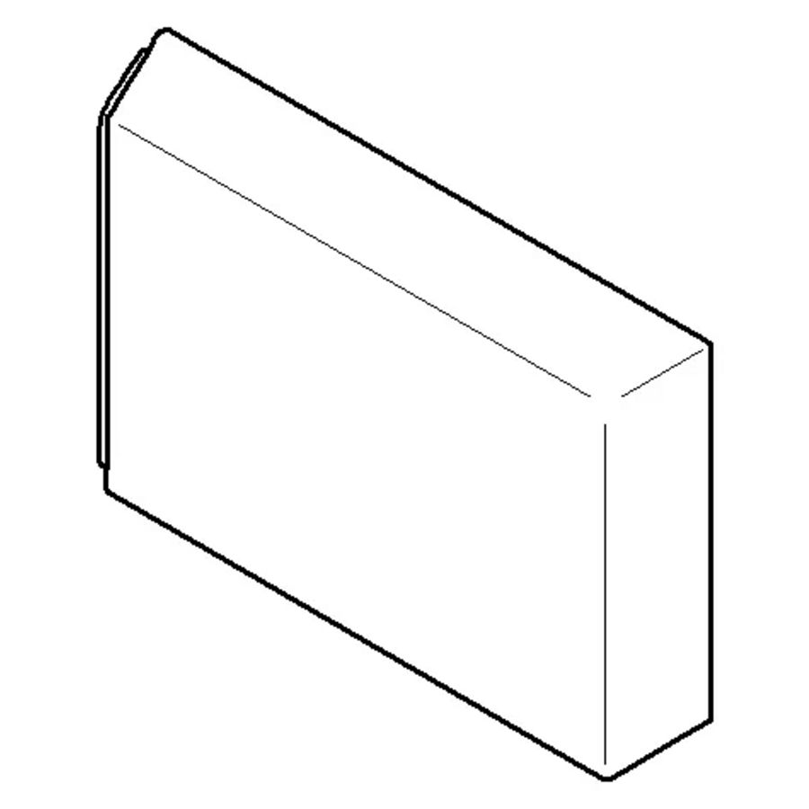 Houder Wandhouder links 60x12x35mm chr