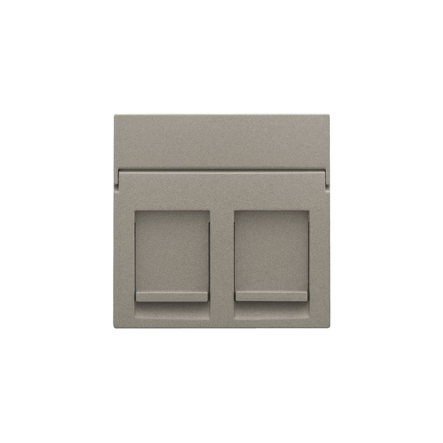 Centraalplaat data 2x RJ bronze