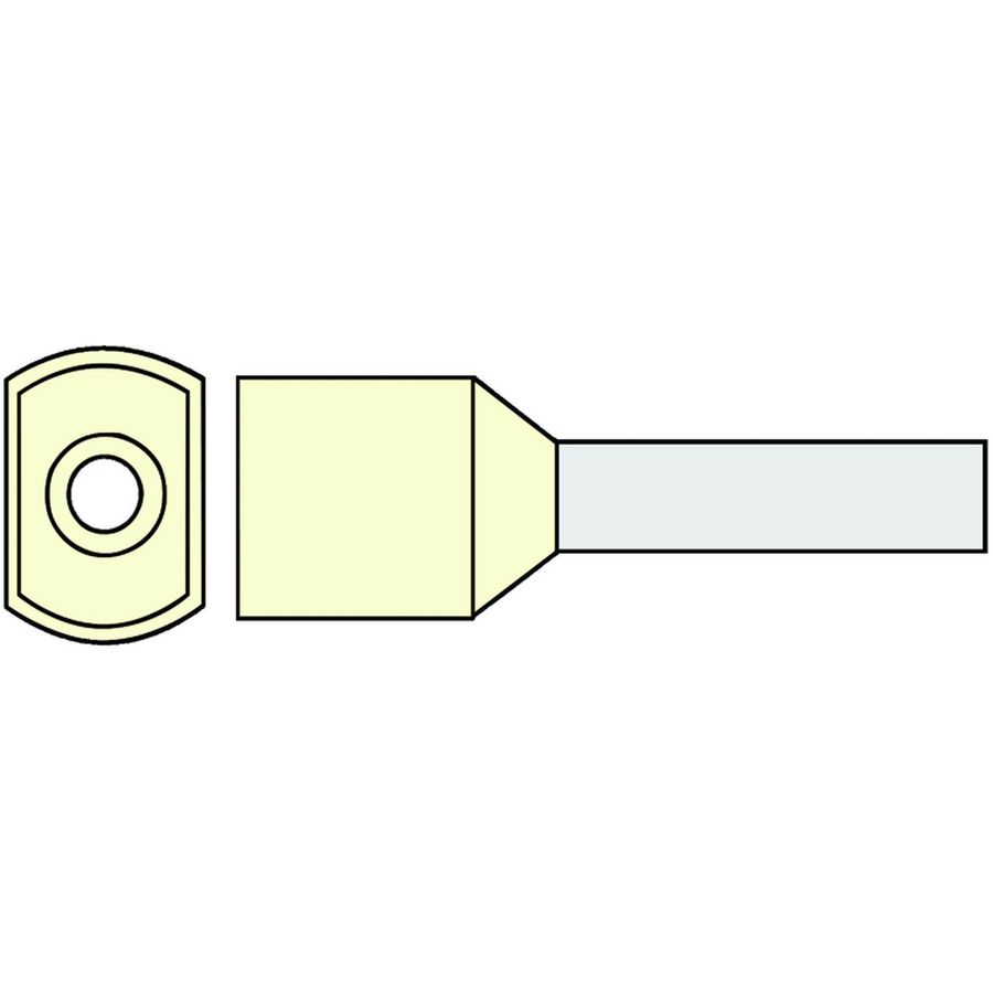 Zak a 100st. adereindhuls dubbel geisoleerd 10mm² Ivoor 14mm