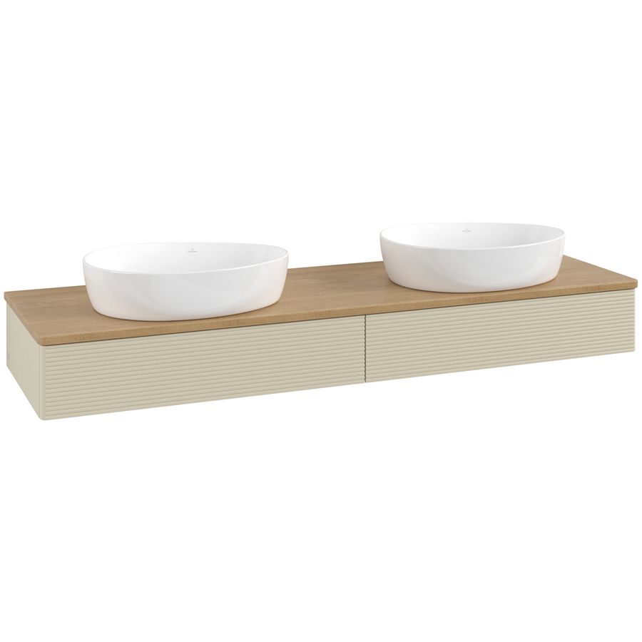 Wastafelonderkast Antao 1600x190x500mm S.Grey Matt Lacquer K17111HJ