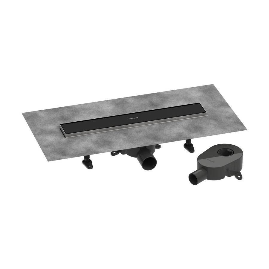Douchegoot RainDrain Go compl.set 500 mat zwart