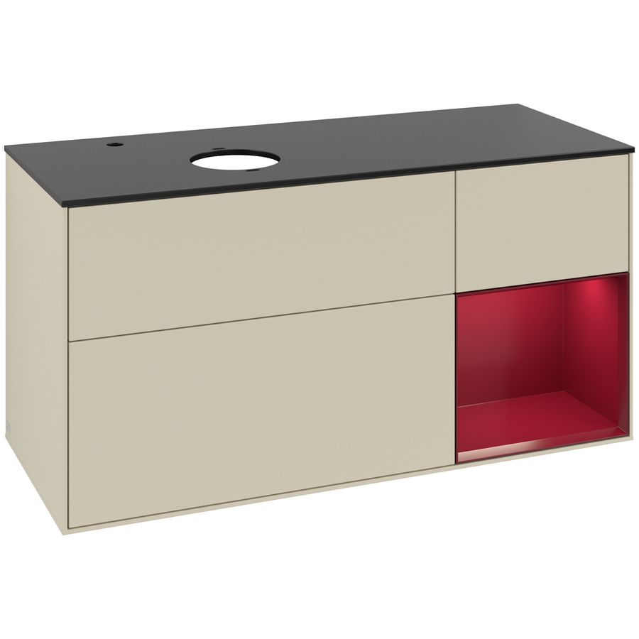 Wastafelonderkast Finion 1200x603x501mm S.Grey Matt Lacquer G932HBHJ