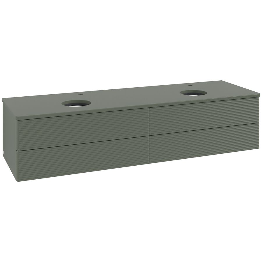 Wastafelonderkast Antao 1600x360x500mm L.Green Matt Lacquer L28150HL