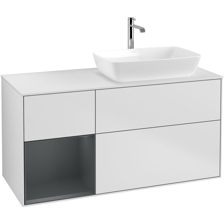 Wastafelonderkast Finion 1200x603x501mm White Matt Lacquer G801HGMT