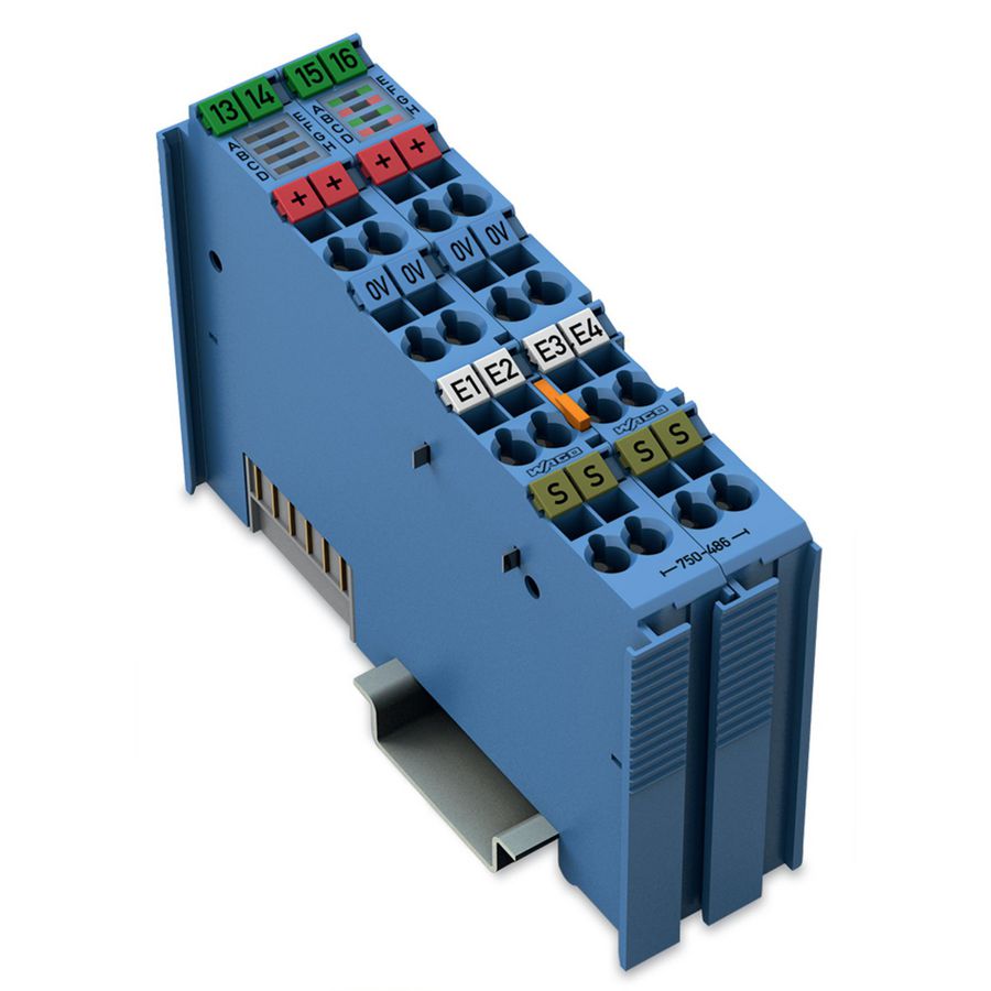 4-kanaals analoge ingang 0/4-20mA Single ended blauw