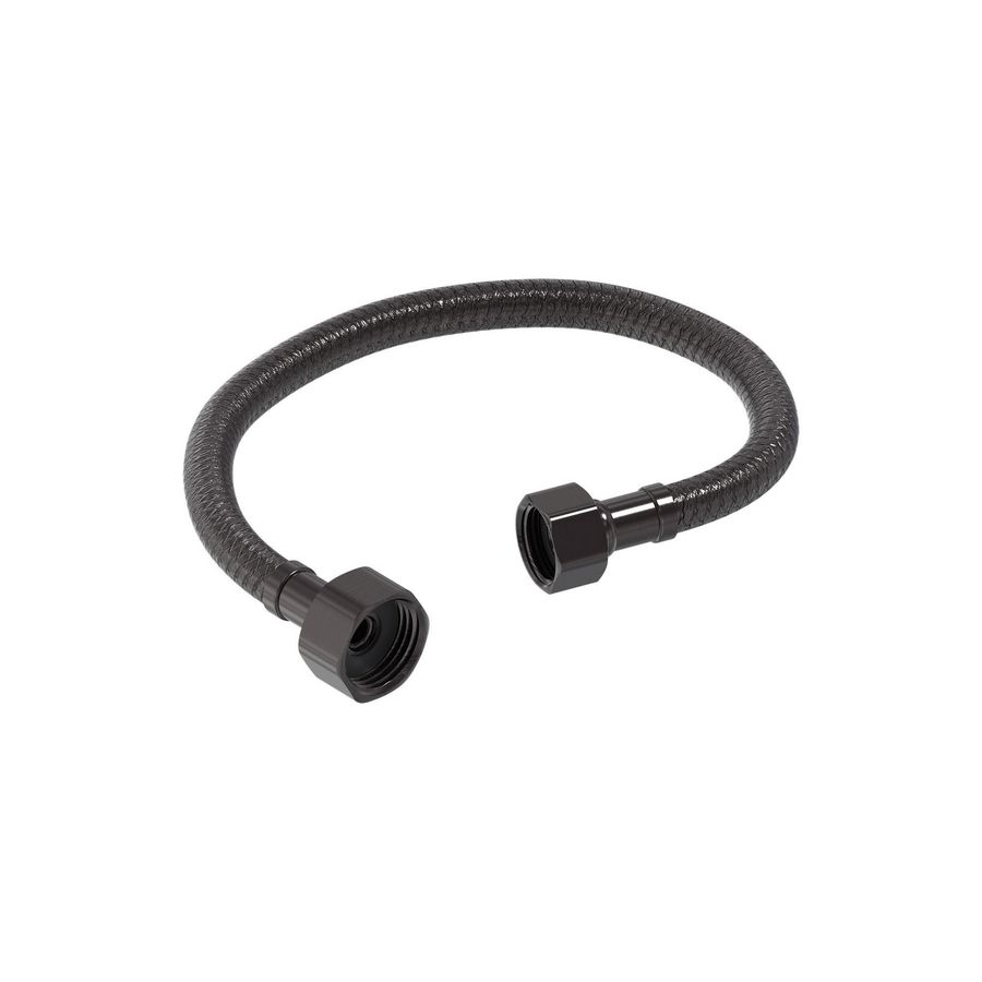 Flex. aansluitslang 1/2"x3/8"  30cm geborsteld carbon black PVD MAY