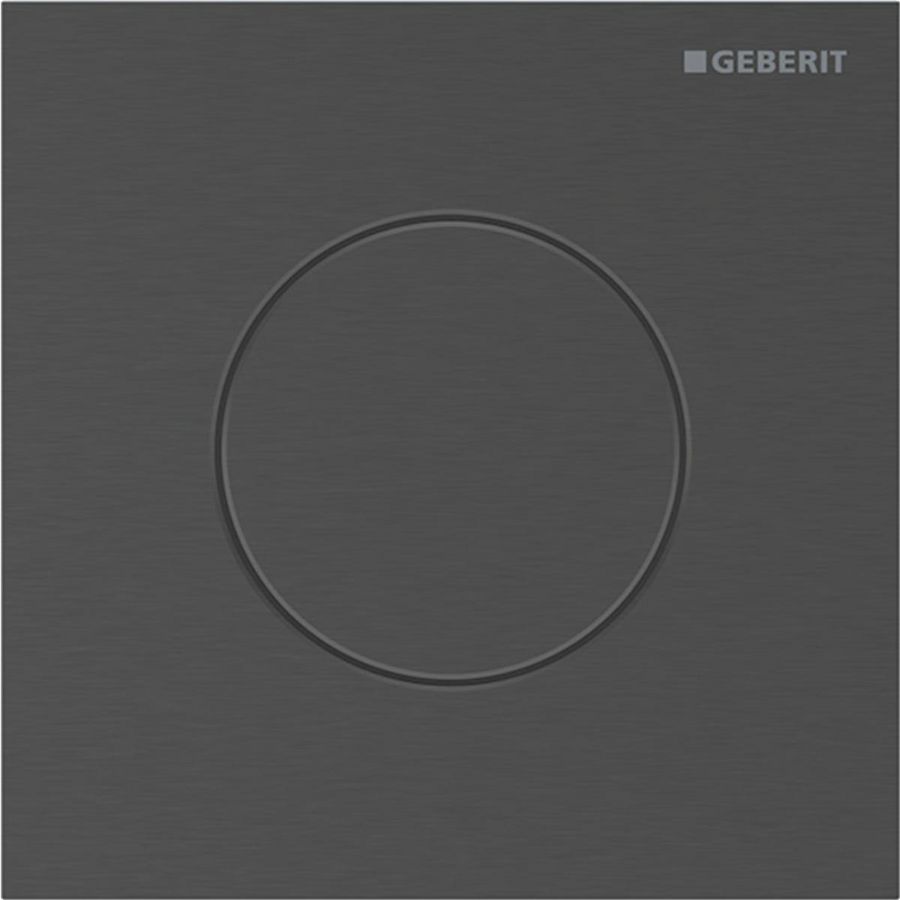Urinoirsturing pneumatisch type 40 bedieningsplaat ROUND: zwart chroom/geborsteld easy to-clean