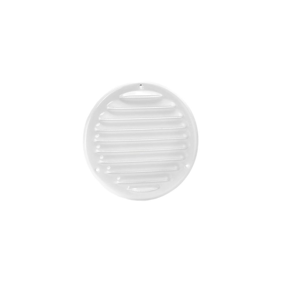 Stalen schoepenrooster Ø125mm wit