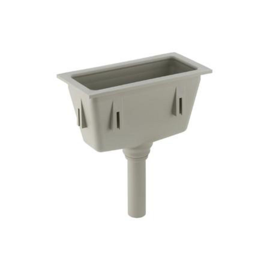 laboratoriumtrechter rechthkg 295x145mm PP grijs d50