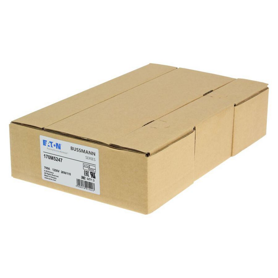 Zekering hoge snelheid 1100A AC 600V 200kA 2 61x77x13 VVE=3