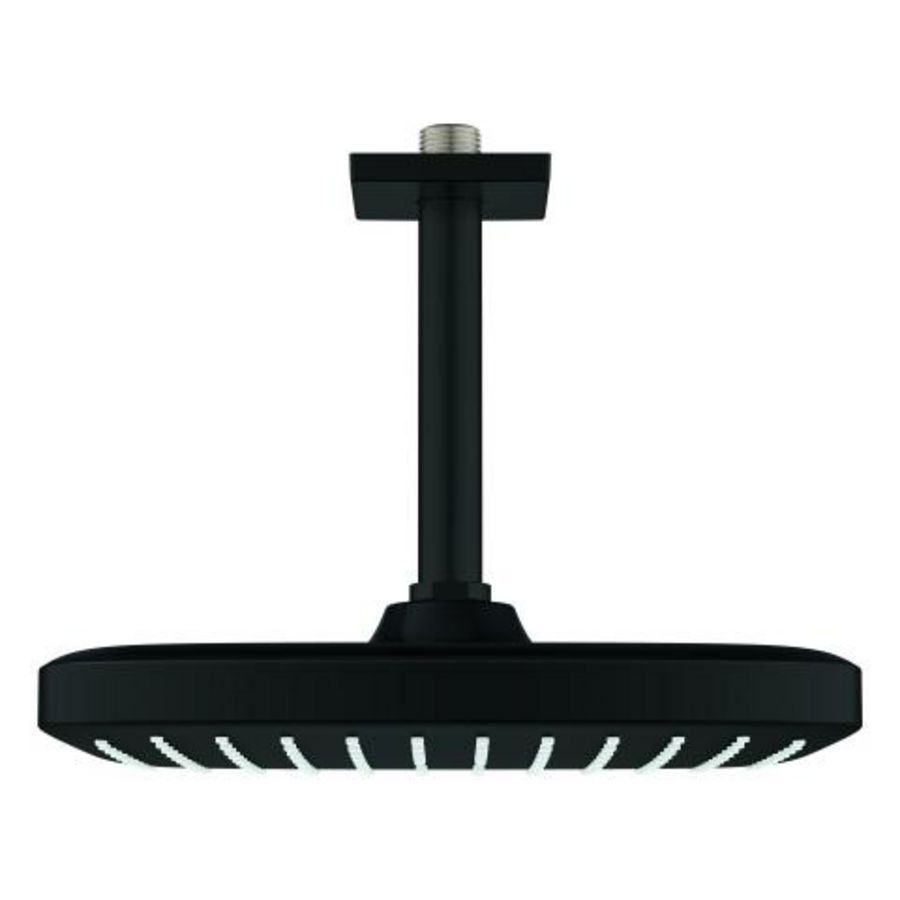 Tempesta 250 hoofdouche vierkant 142mm 9,5l/m Matte Black (mat zwart) (prof)