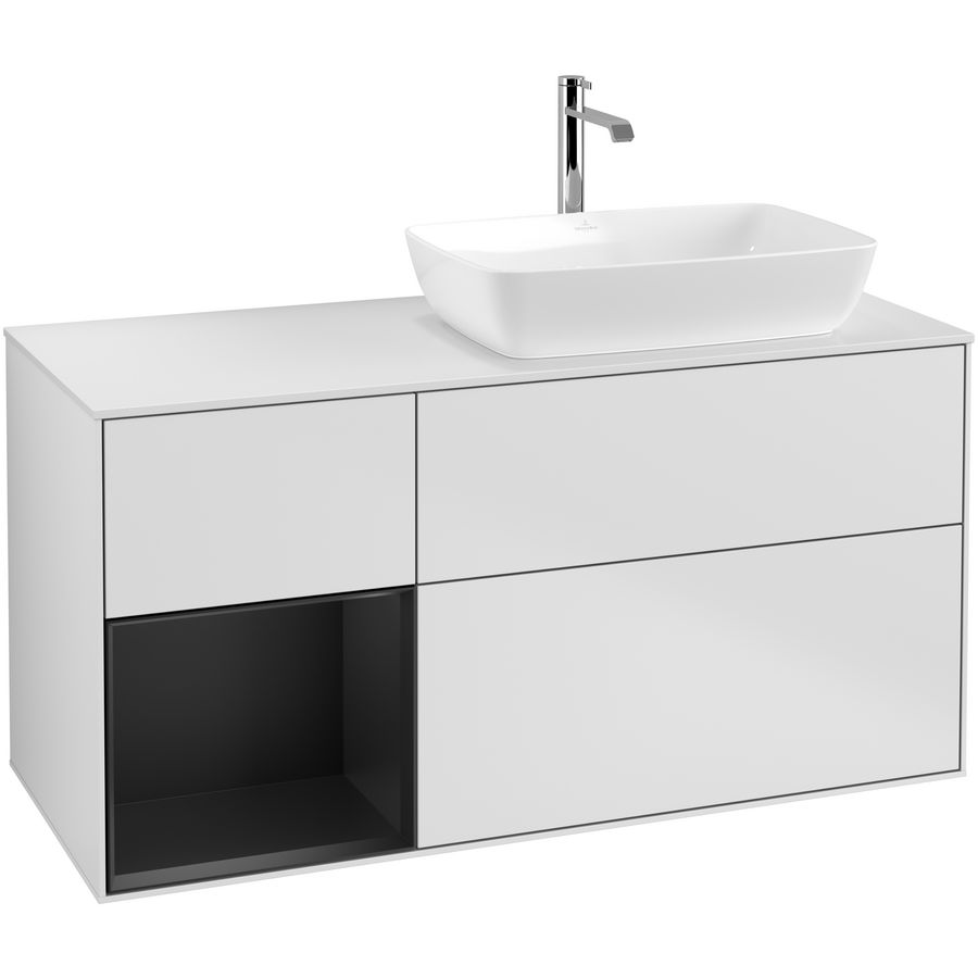 Wastafelonderkast Finion 1200x603x501mm White Matt Lacquer G801PDMT