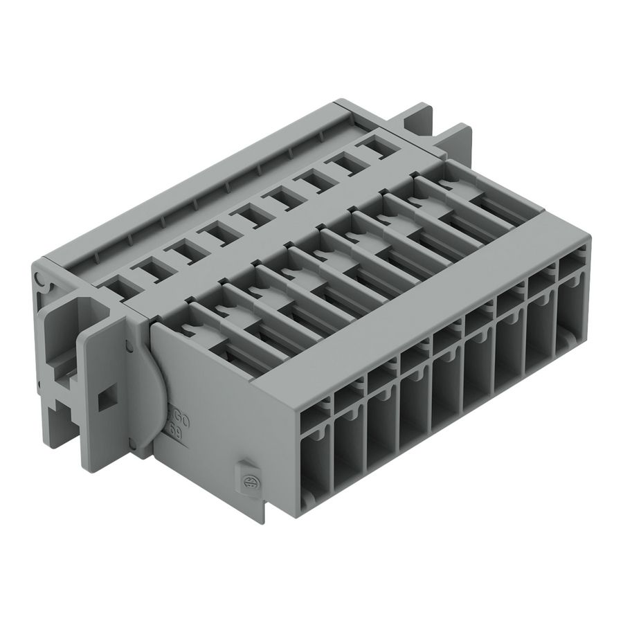 1-draads male steker CAGE CLAMP 4mm² grijs VVE=25