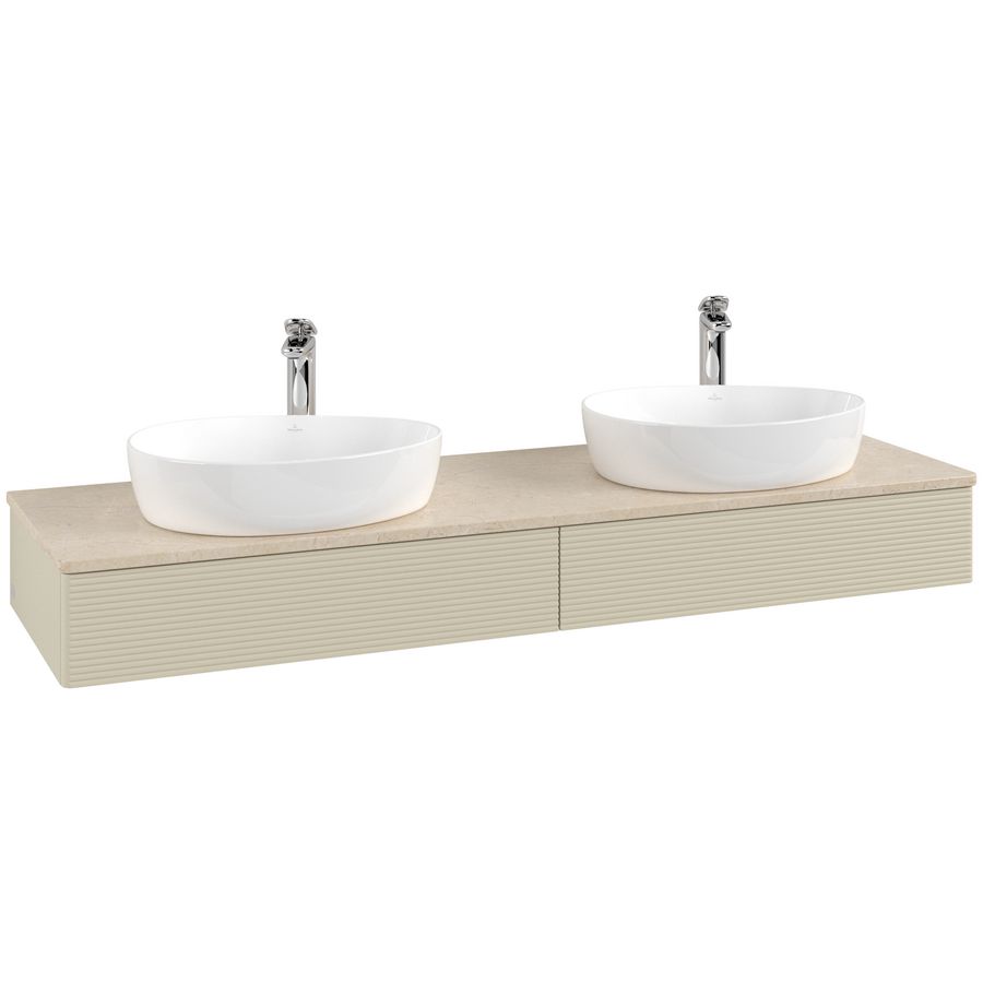 Wastafelonderkast Antao 1600x190x500mm S.Grey Matt Lacquer K17153HJ