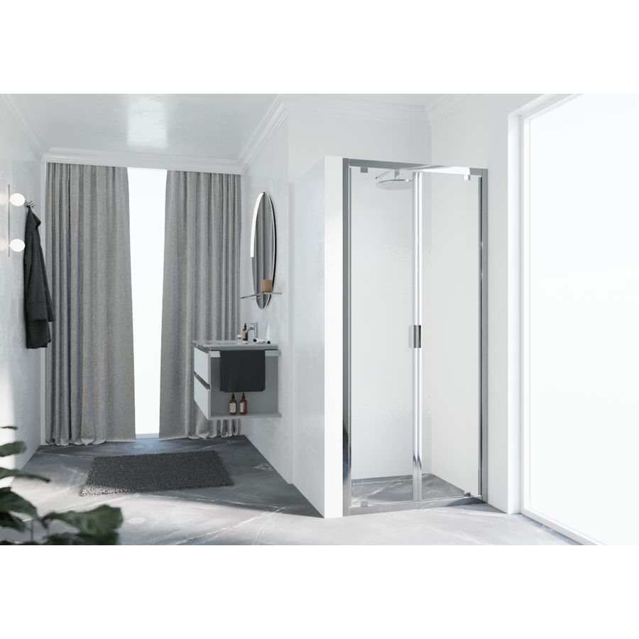 Draaideur 2-delig LUNB 1020-1080x1950mm chroom lunes2.0