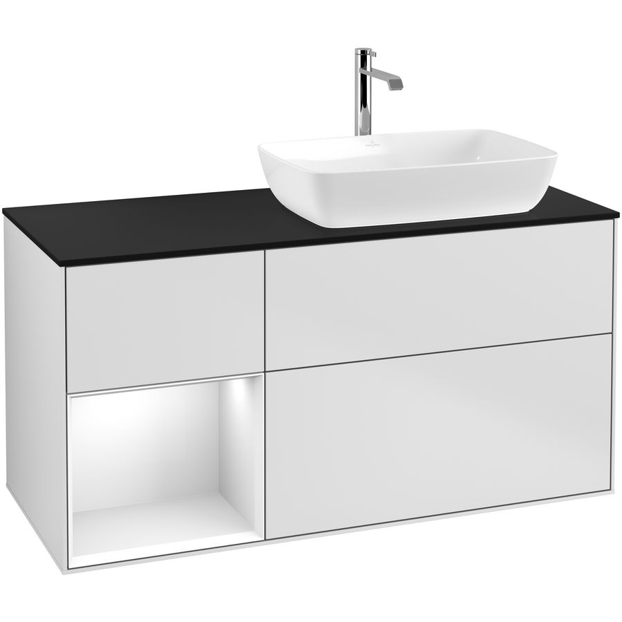 Wastafelonderkast Finion 1200x603x501mm White Matt Lacquer G802GFMT