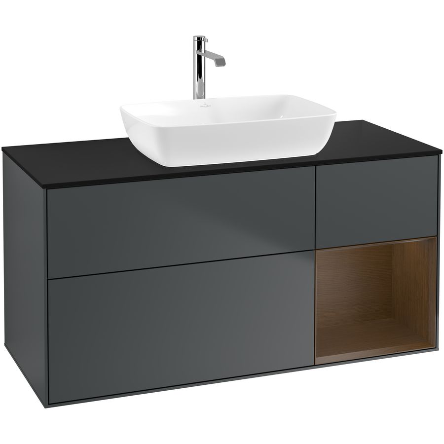 Wastafelonderkast Finion 1200x603x501mm Mid.Blue Matt Lacquer G832GNHG