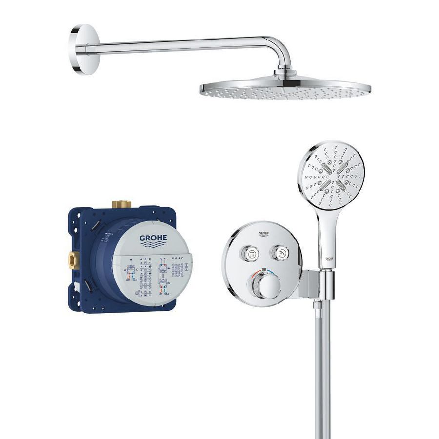 Grohtherm SmartControl Perfect inbouw shower set (2 knops) met Rainshower Mono 310 (prof)