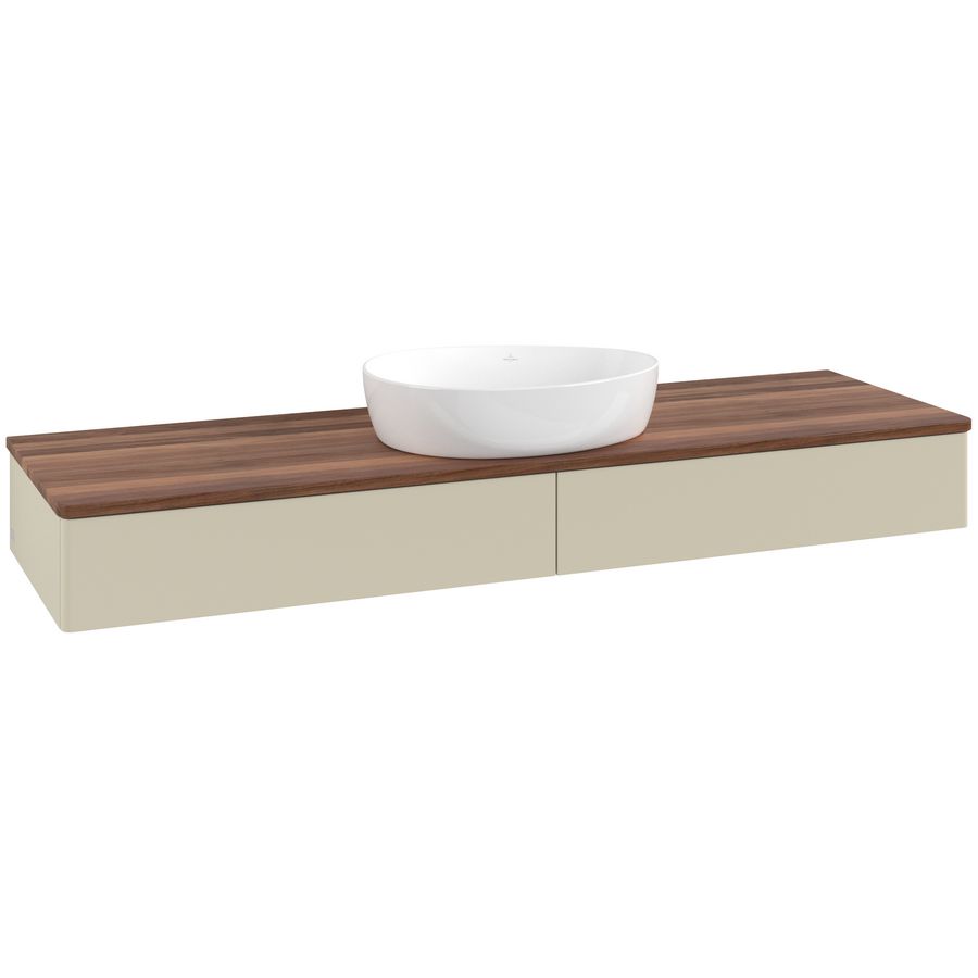 Wastafelonderkast Antao 1600x190x500mm S.Grey Matt Lacquer L14012HJ