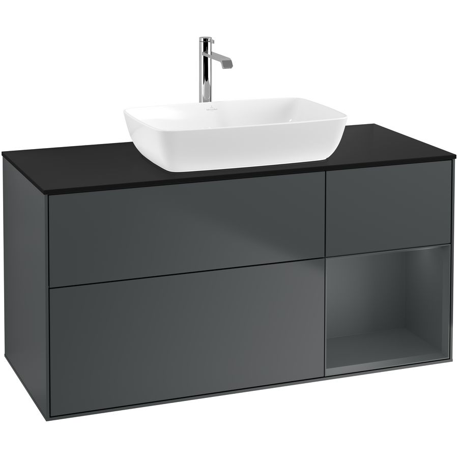 Wastafelonderkast Finion 1200x603x501mm Mid.Blue Matt Lacquer G832HGHG