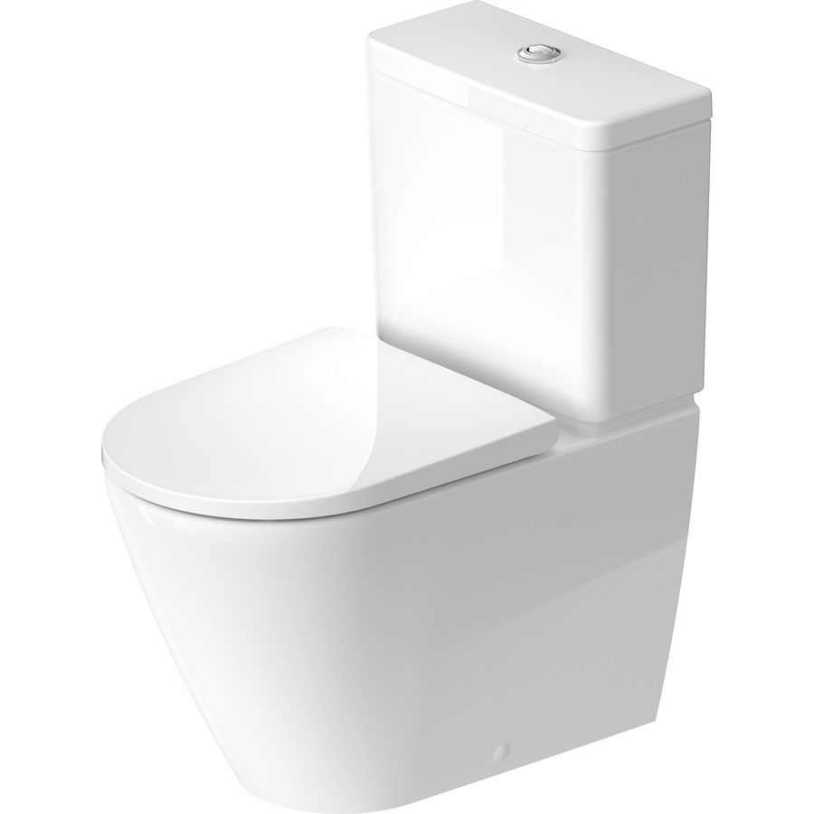 D-NEO #200209 staand closet tbv duoblok 650mm wit diepspoel rimless voor stortbak 4,5ltr. PK.|waterpas (excl. zitting / reservoir)