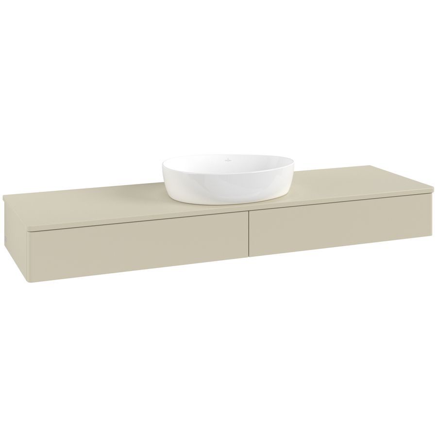 Wastafelonderkast Antao 1600x190x500mm S.Grey Matt Lacquer L14050HJ