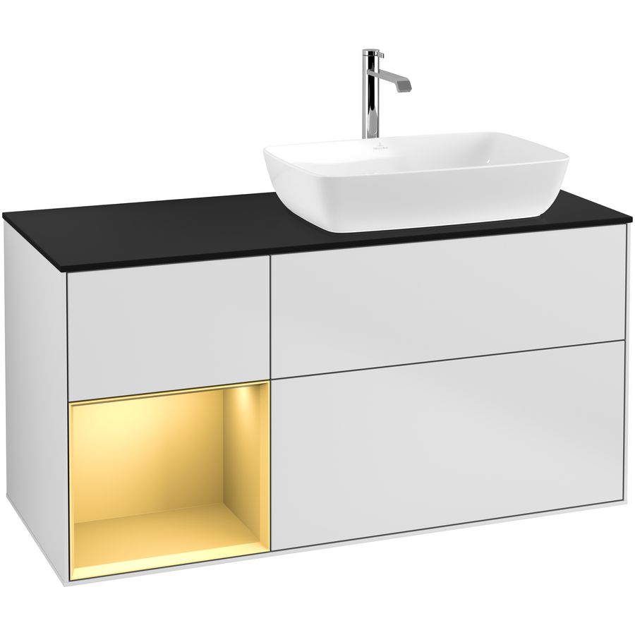 Wastafelonderkast Finion 1200x603x501mm White Matt Lacquer G802HFMT
