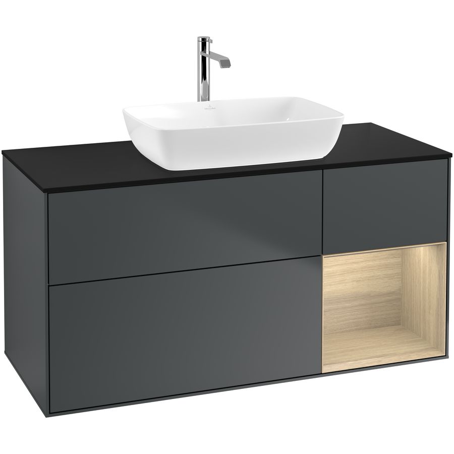 Wastafelonderkast Finion 1200x603x501mm Mid.Blue Matt Lacquer G832PCHG