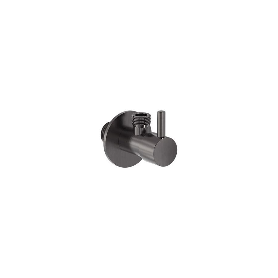 Hoekstopkraan 1/2"x3/8" geborsteld  carbon black PVD MAY