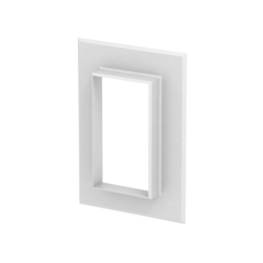 Wandrozet gesloten 138x198x25 Aluminium puur wit