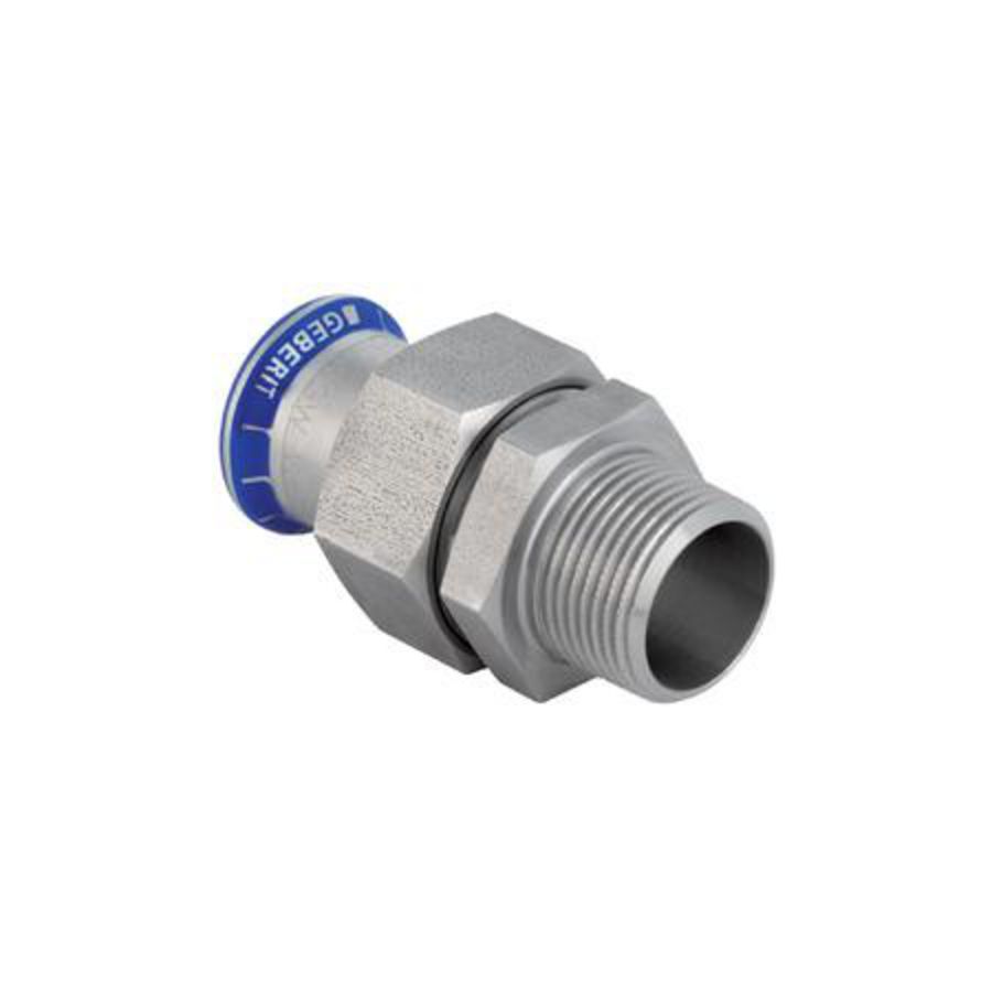 3-del. koppeling MAPRESS RVS (+ wartel RVS) 35x1.1/4"bt.