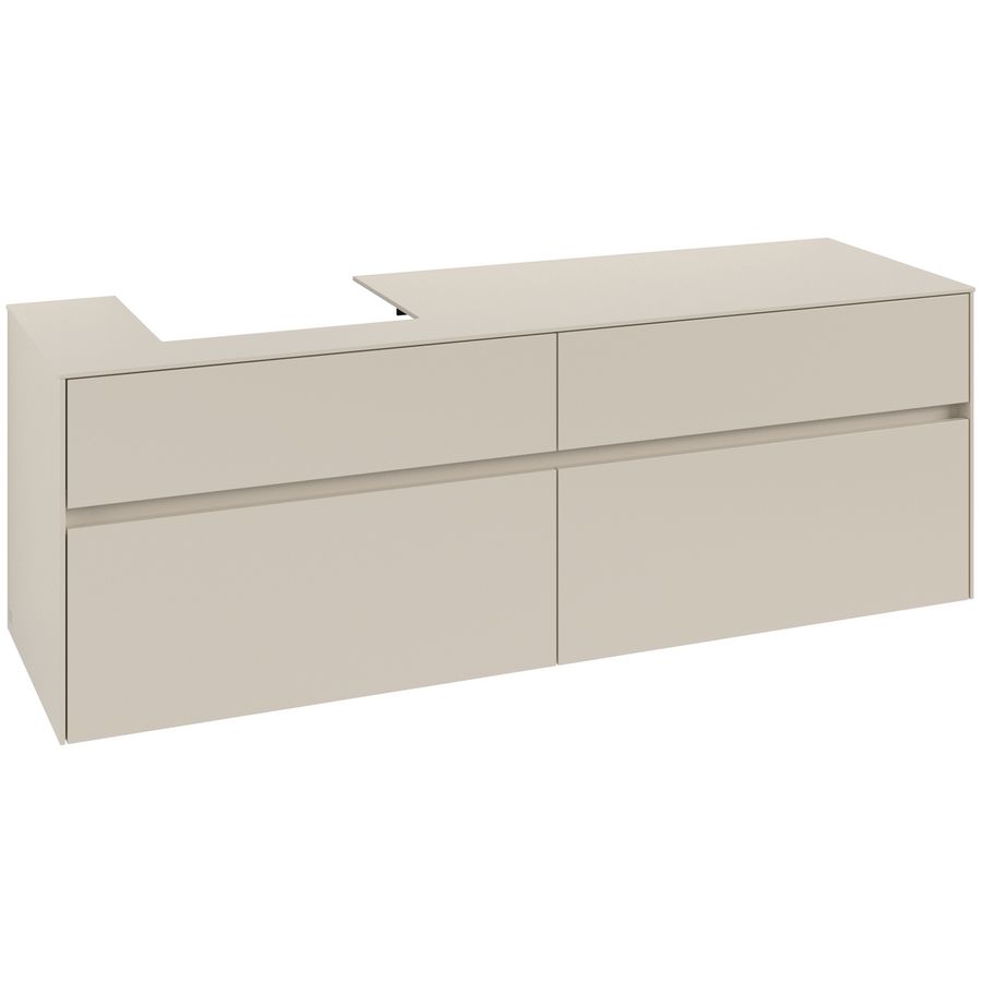 Wastafelonderkast Collaro 1600x548x500mm Cashmere Grey C078B0VN