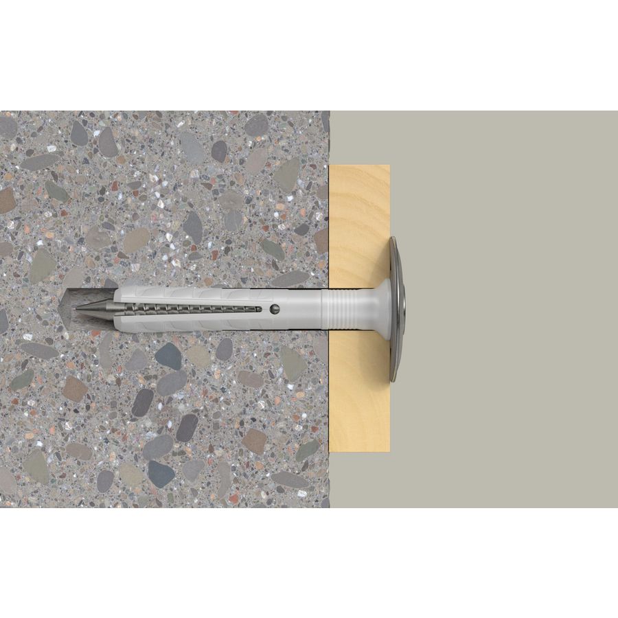 Nagelplug N 6x40/10 S D verz. kop afdichtring RVS A2 VVE=50