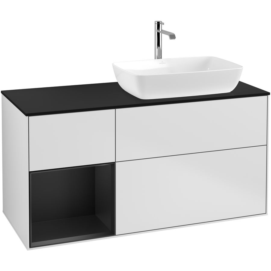 Wastafelonderkast Finion 1200x603x501mm White Matt Lacquer G802PDMT