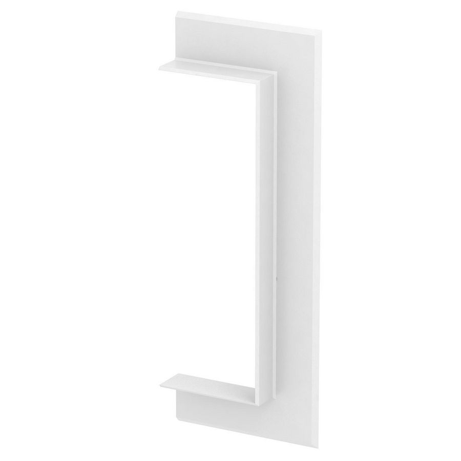 Wandrozet open 104x278x25 Aluminium puur wit