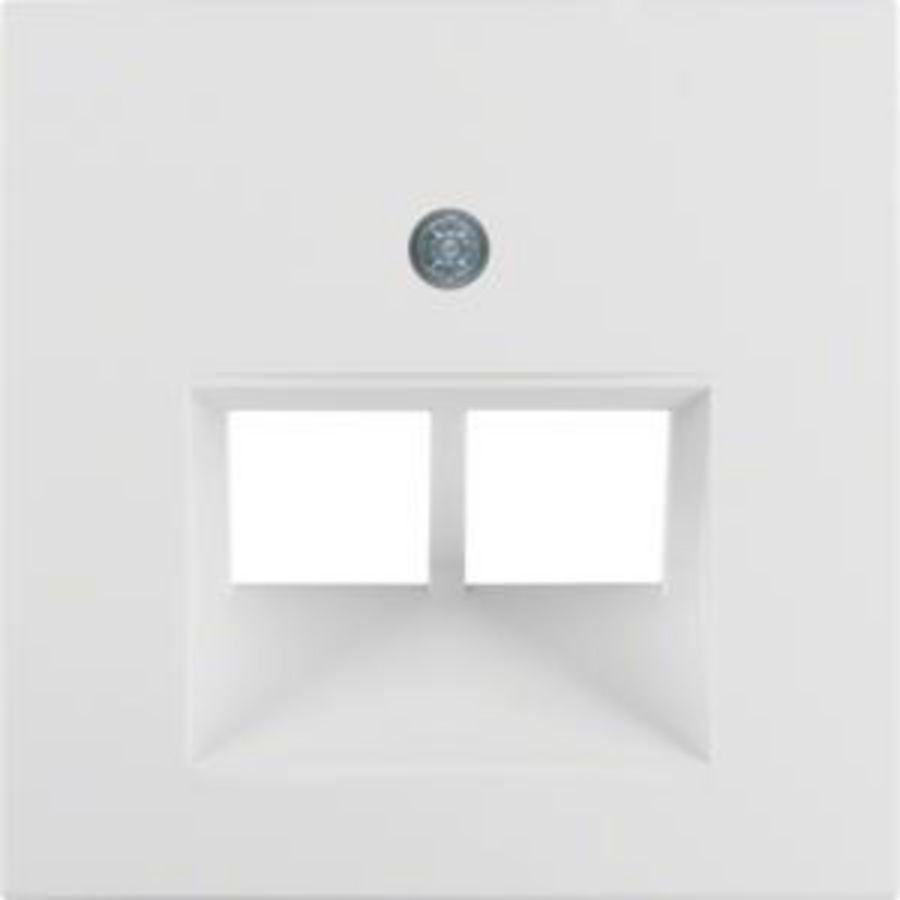 Centraaldoos RJ-datacontacd 2v 45gr berker S.1B.3B.7 wit mat