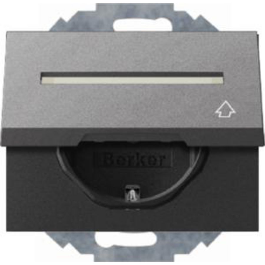 Wandcontactdoos RA kd tekstv. 45° berker K.1/K.5 antraciet